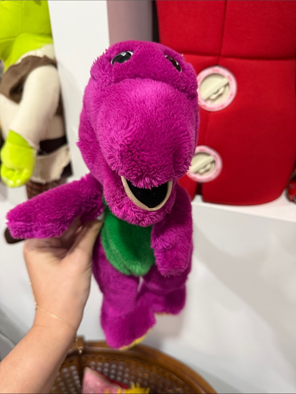 Barney Plush Purple Dinosaur Hand Puppet - Kids Toys